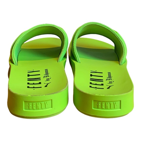 Puma Fenty X Rihanna Surf Slide Gecko Neon Green Slip On Sandals Size 8 US - Picture 7 of 9